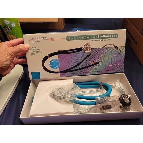 Lumiscope Sprague Rappaport Style Stethoscope - BLUE/TEAL NEW IN BOX *FLEX* B12 - Picture 3 of 7